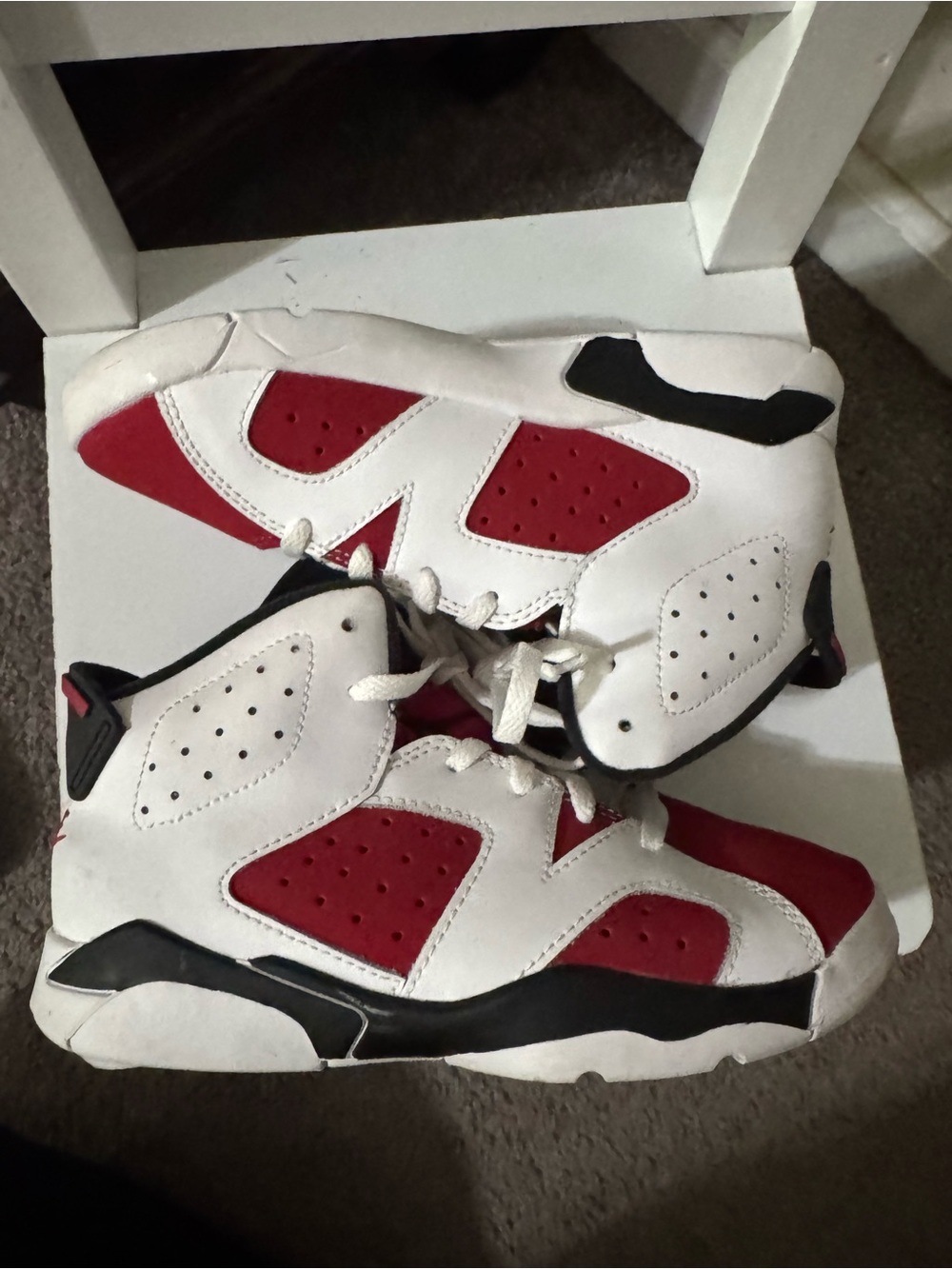 Nike Kids White, Red and Black High-Top Sneakers
